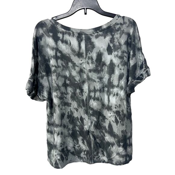 ALFANI WOMENS ULTRA SOFT CASUAL LOUNGE SHORTS SET GREY TIE DYE SIZE XS - Picture 4 of 9